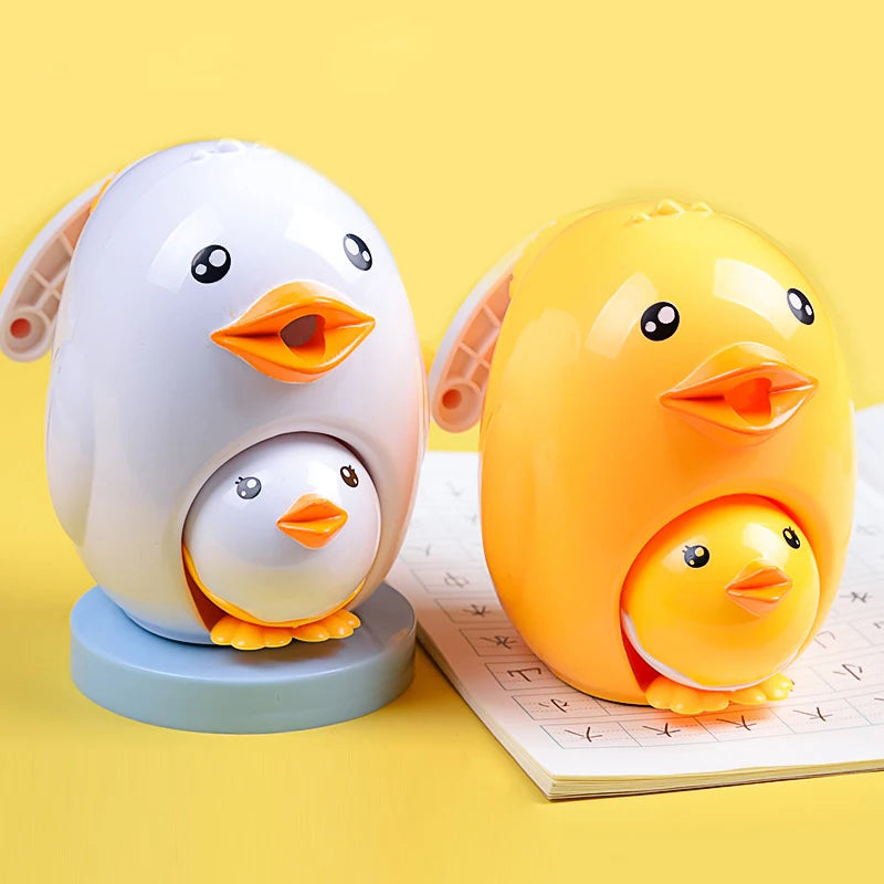 Manual Pencil Sharpener Mechanical Pencil Sharpener Tip Saver Chicken Shape Sharpener Hand Mechanical Cutting Tools Stationery