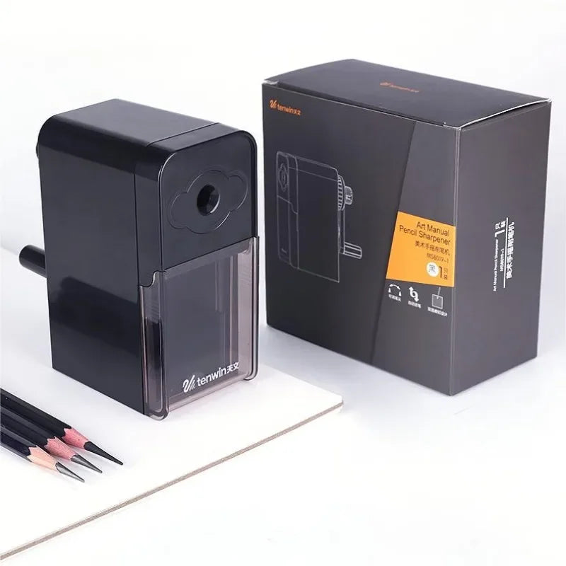 Student Pencil Sharpener Manual Adjustable Long Point Black/Green/ Red/Hand Crank Pencils Sharpeners Machine School Stationery